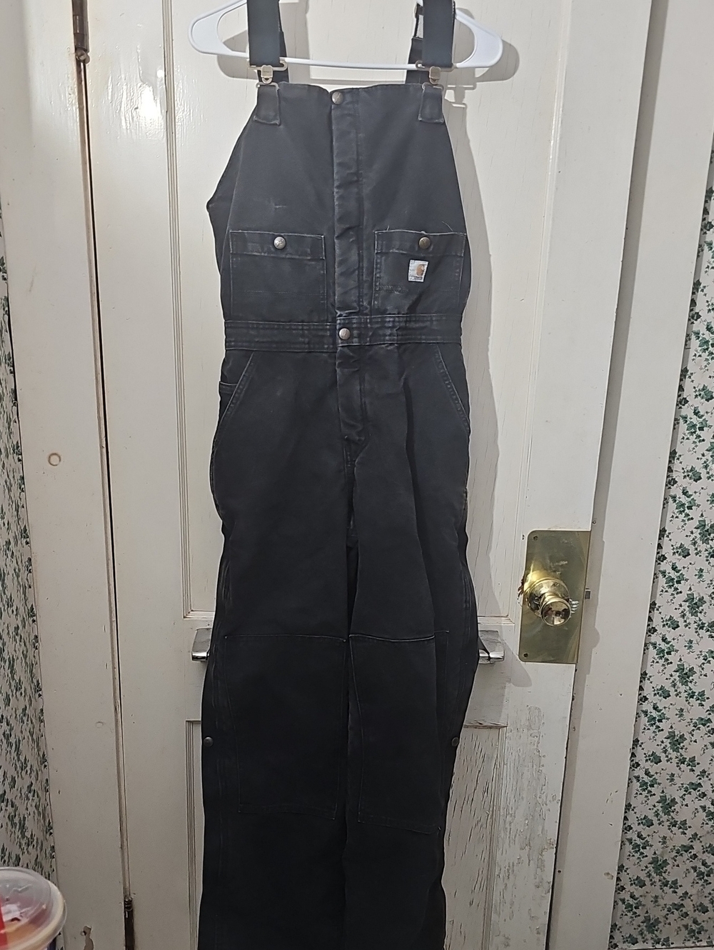 Carhartt Men’s Black Duck Double-front Work Bib Overalls